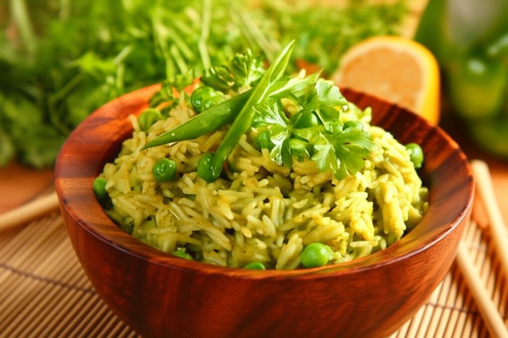 Ryż na zielono