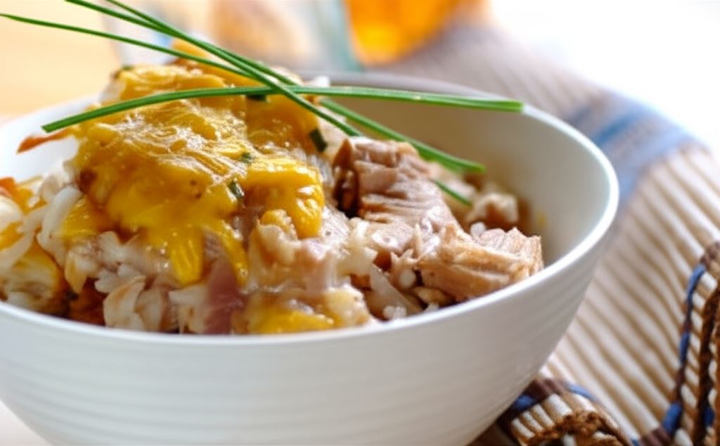 Ryżowa zapiekanka z tuńczykiem