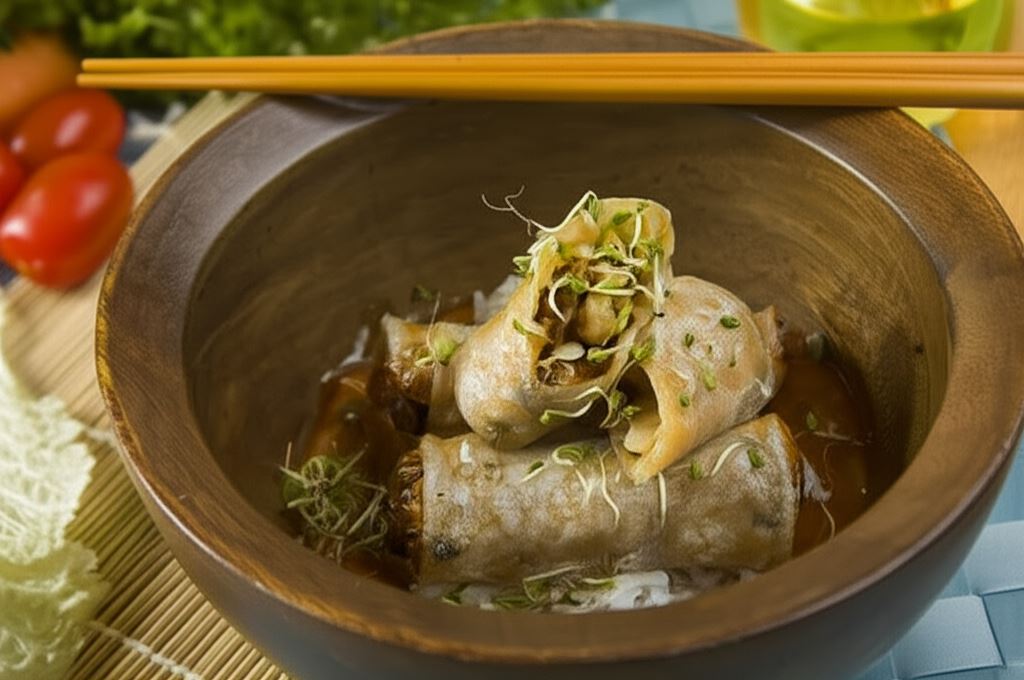 Sajgonki z kurczakiem i warzywami