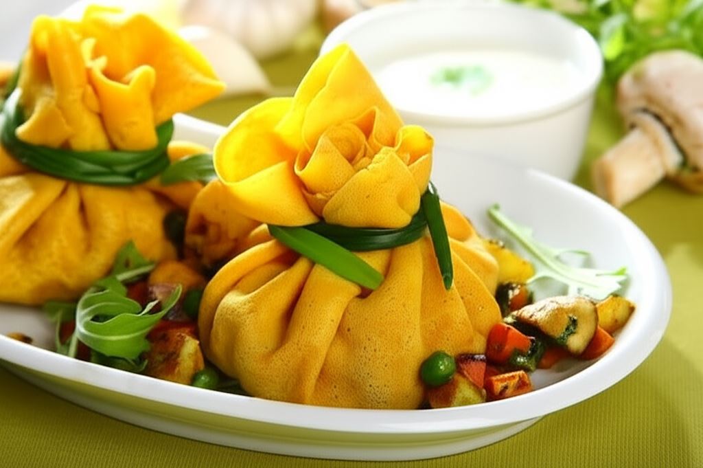 Sakiewki z warzywami curry