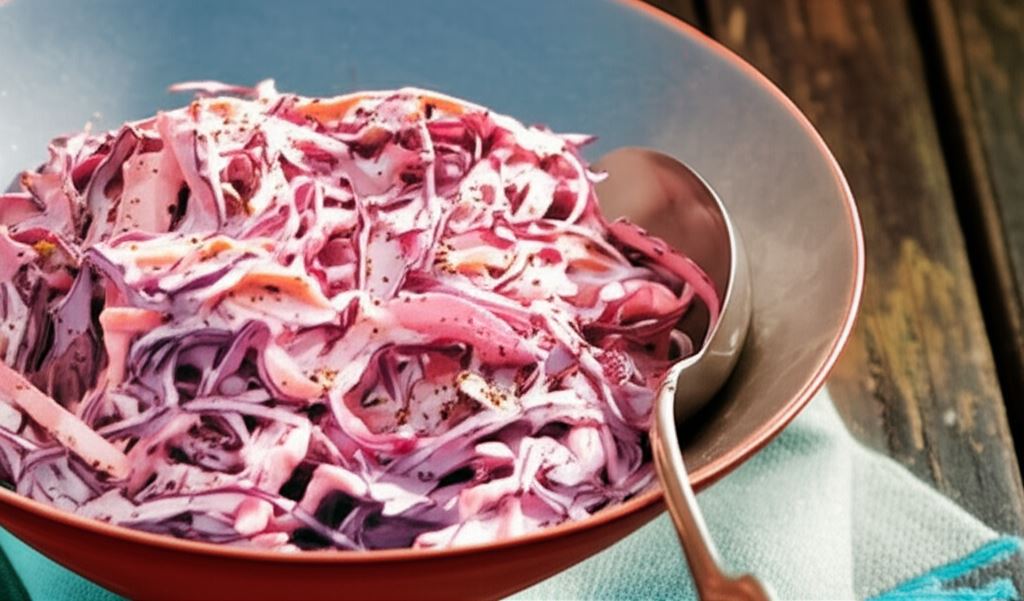 Sałatka Coleslaw z czerwonej kapusty