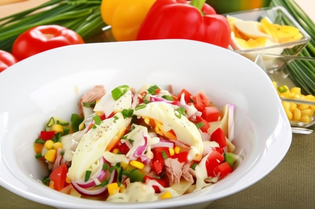 Sałatka farfalle z tuńczykiem