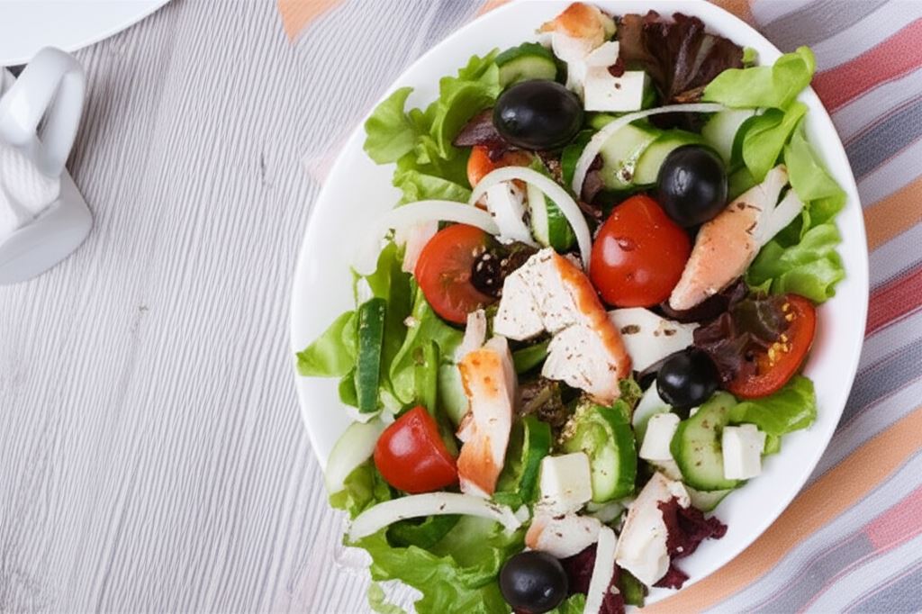 Sałatka grecka z kurczakiem