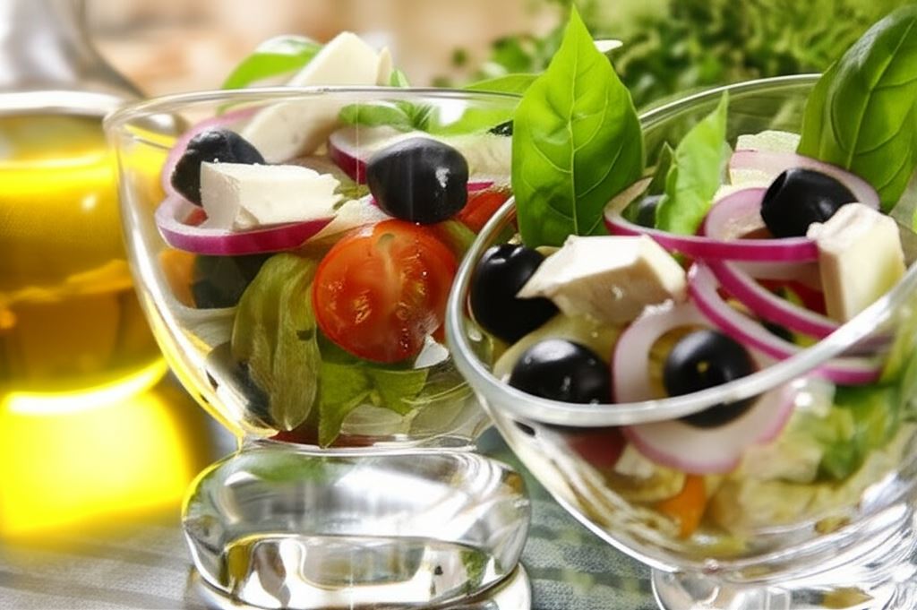 Sałatka grecka z sałatą lodową