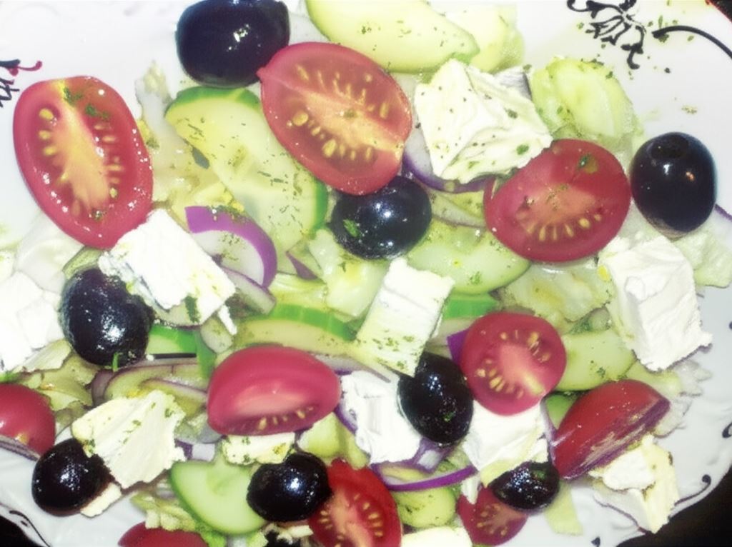 SAŁATKA GRECKA Z SOSEM WINEGRET
