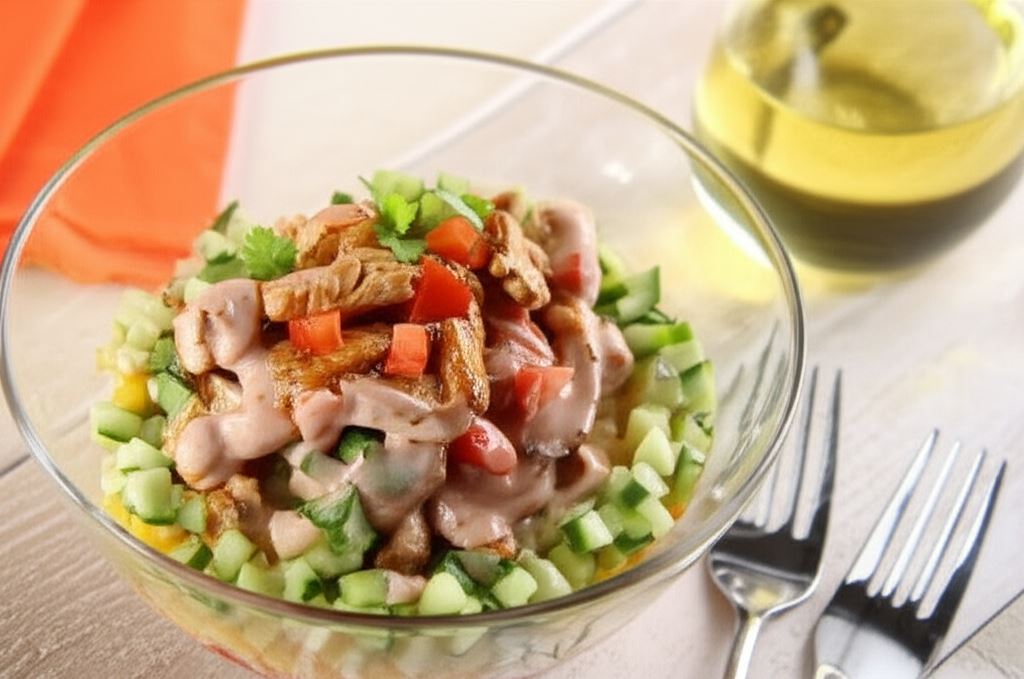 Sałatka gyros ognista