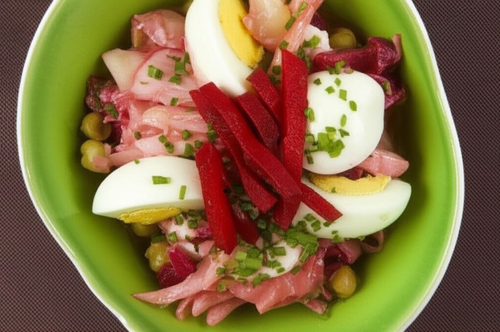 Sałatka jajeczna z burakami