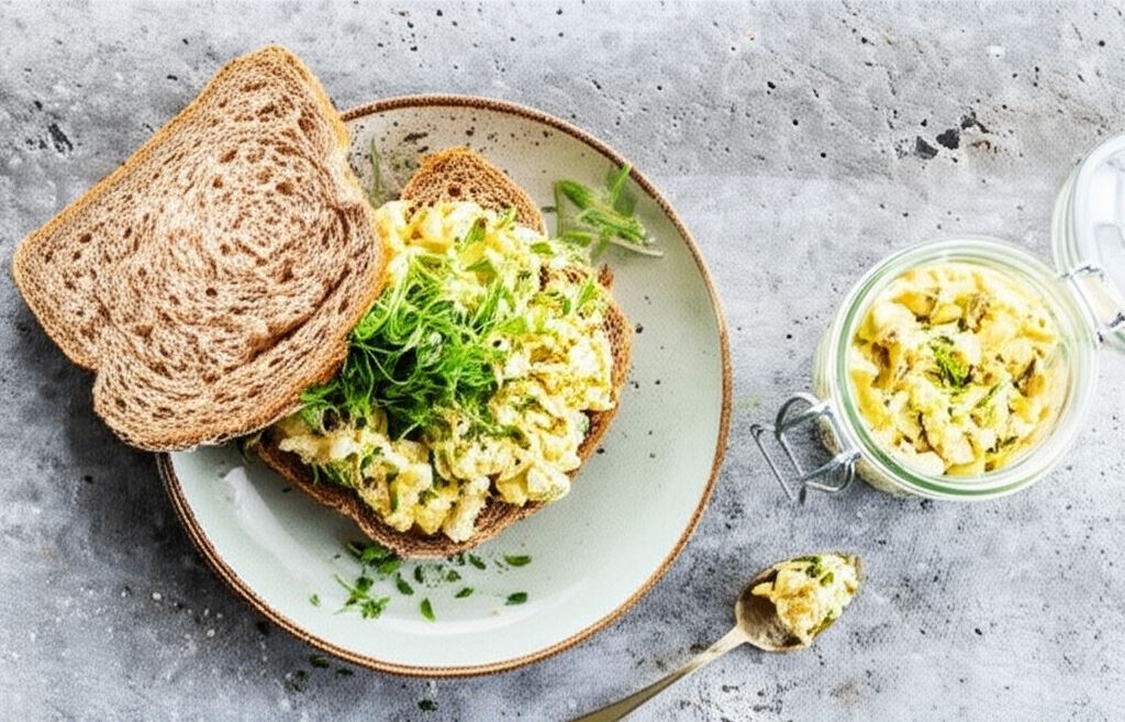 Sałatka jajeczna z piklami