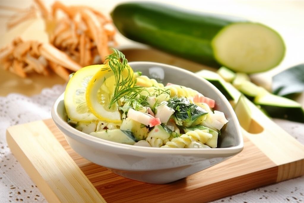 Sałatka makaronowa z cukinią