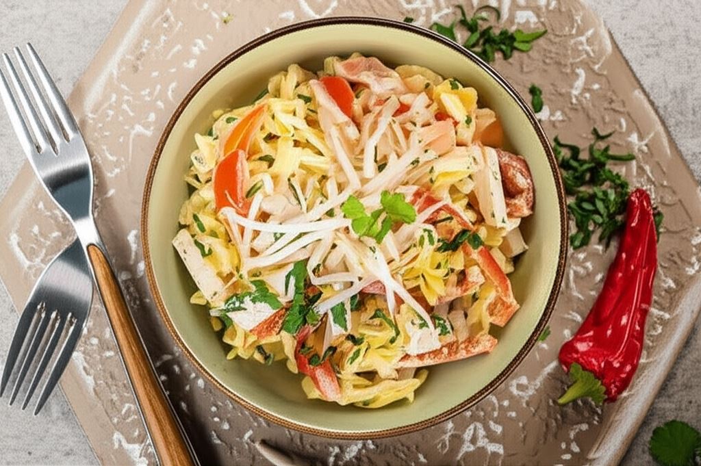 Sałatka makaronowa z majonezem wegańskim