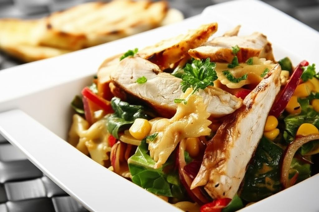 Sałatka makaronowa z nutą curry