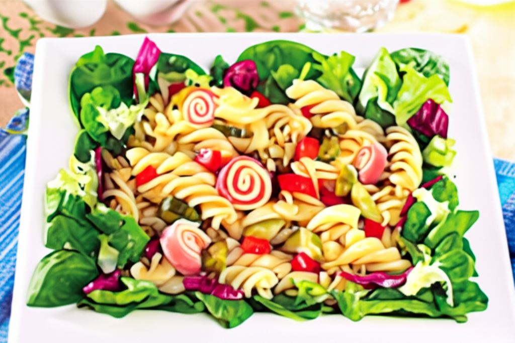 Sałatka makaronowa z roladkami
