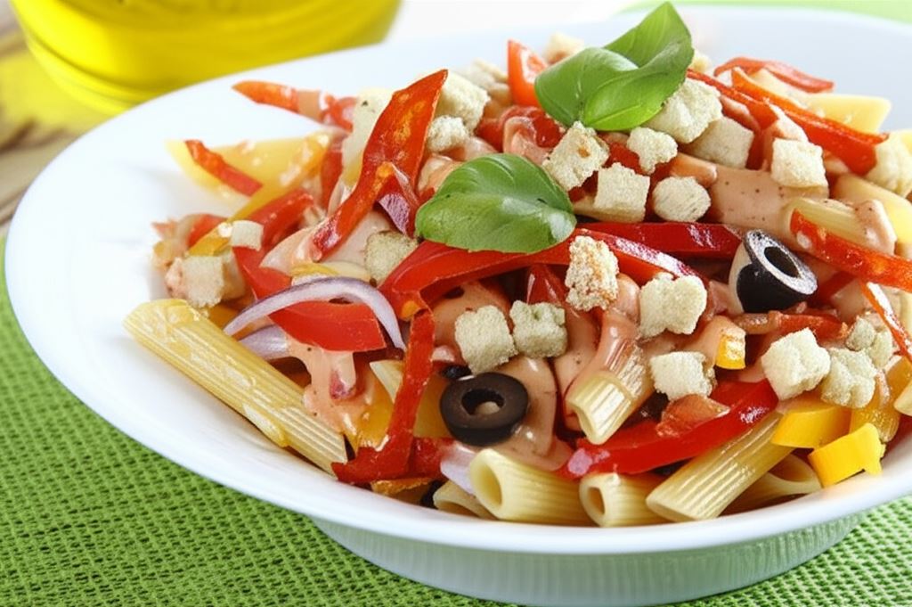 Sałatka makaronowa z salami