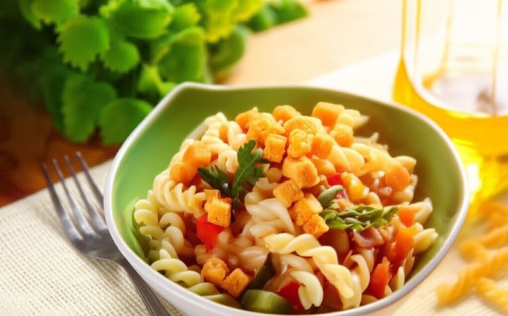 Sałatka makaronowa z szynką