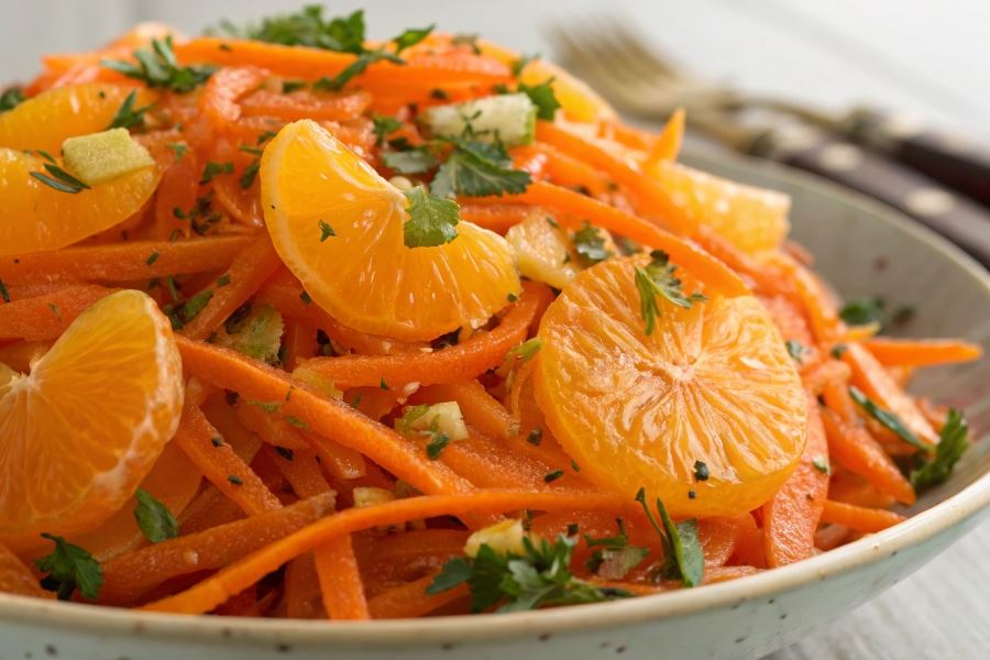 Sałatka marchew i pomarańcza