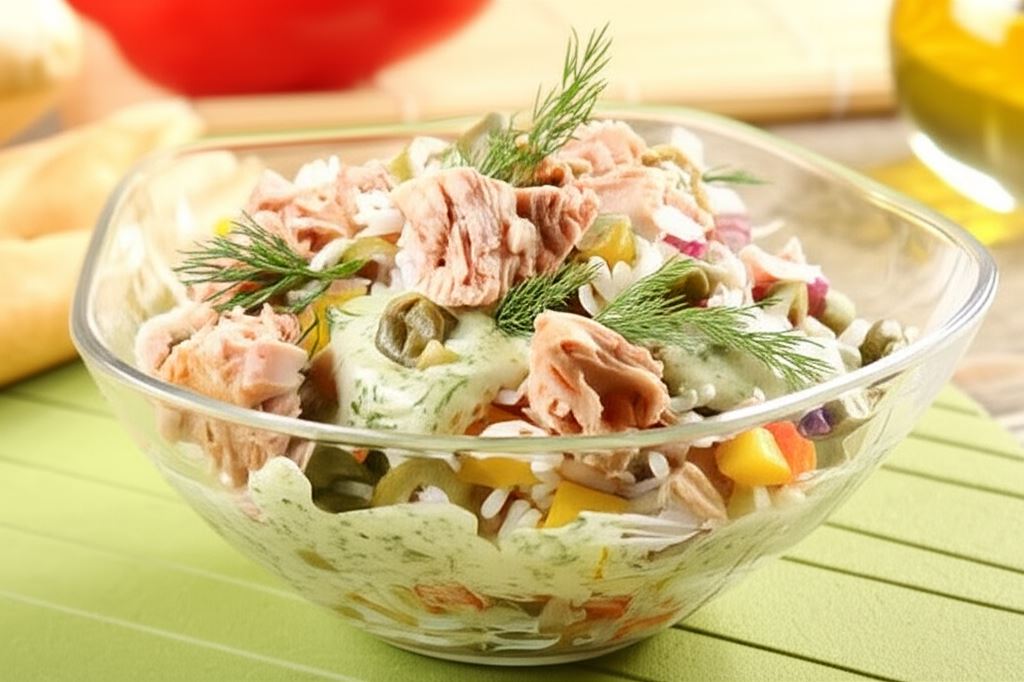 Sałatka ryżowa z tuńczykiem