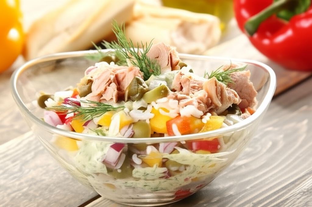 Sałatka ryżowa z tuńczykiem