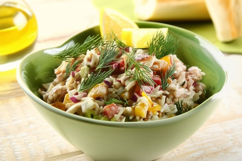 Sałatka śródziemnomorska z ryżem