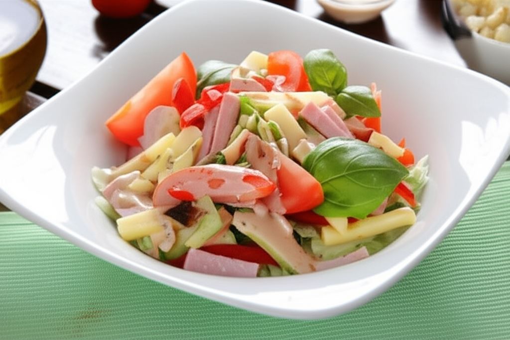 Sałatka szefa z szynką