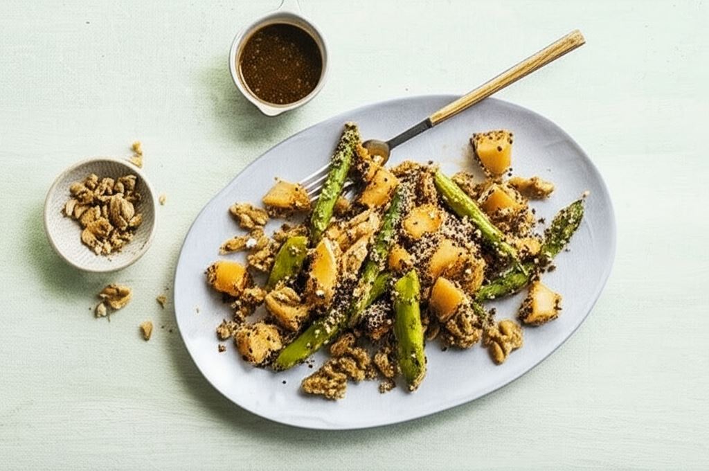 Sałatka szparagowa z komosą