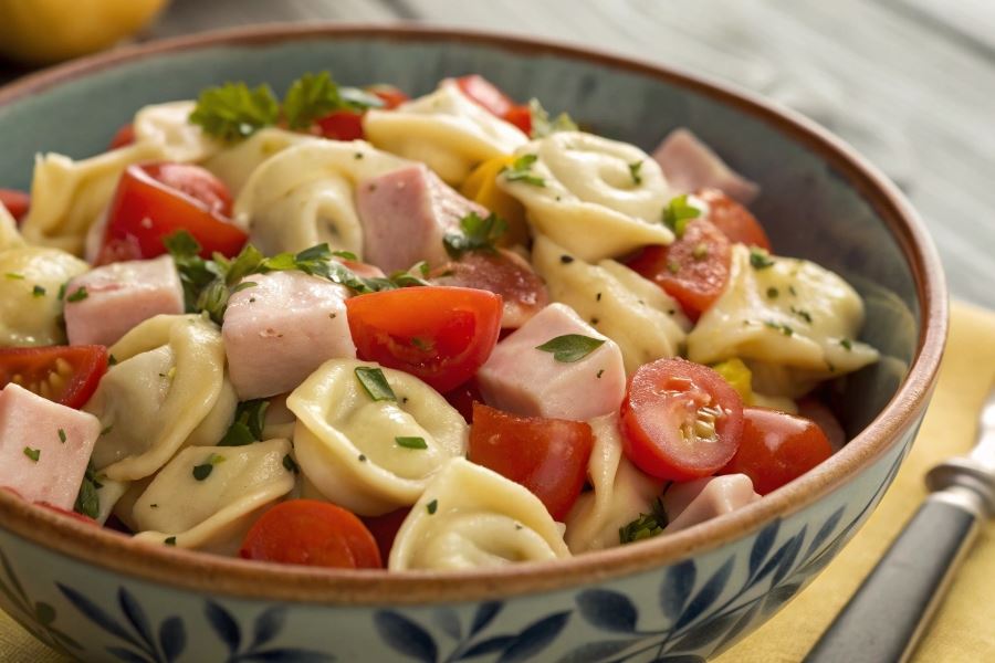 Sałatka tortellini z pomidorami