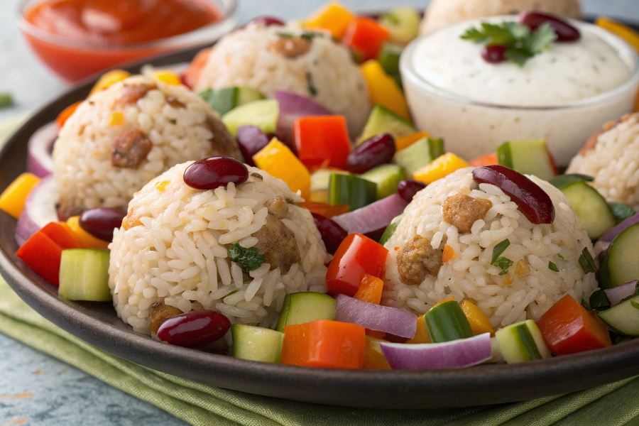 Sałatka w formie gałek