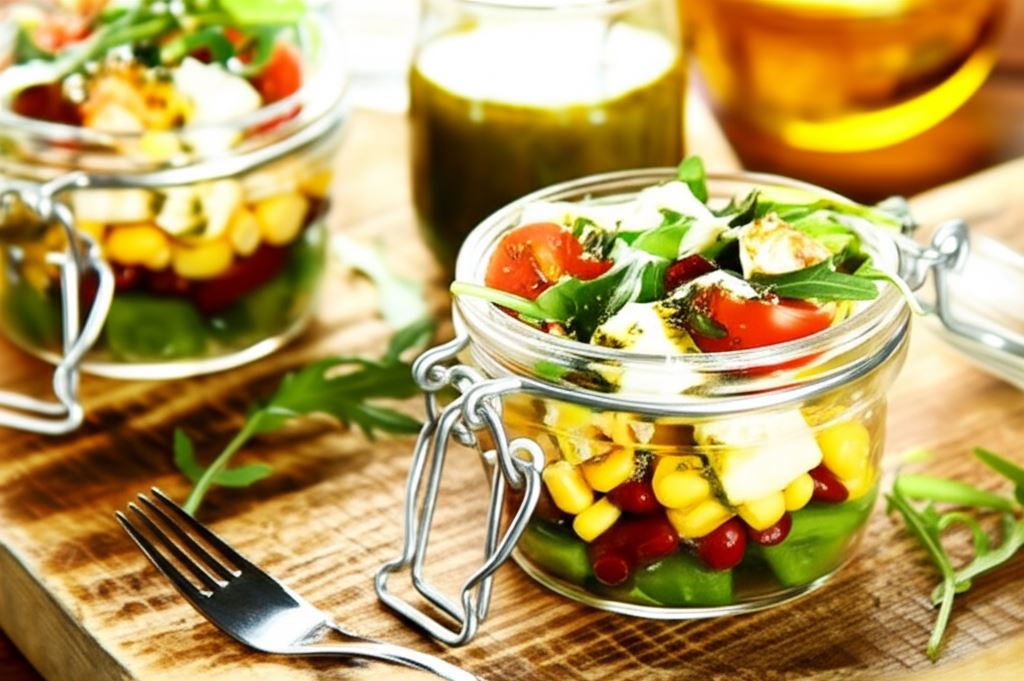 Sałatka w słoiku do pracy