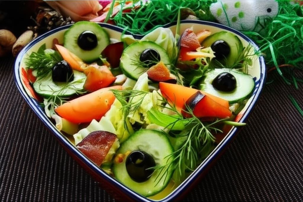 Sałatka wiosenna z śliwką