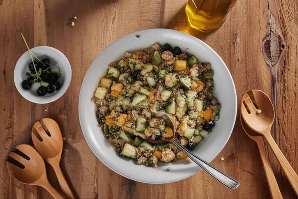 Sałatka z amarantusem i letnimi warzywami