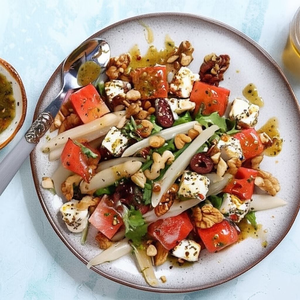 Sałatka z arbuzem i szparagami