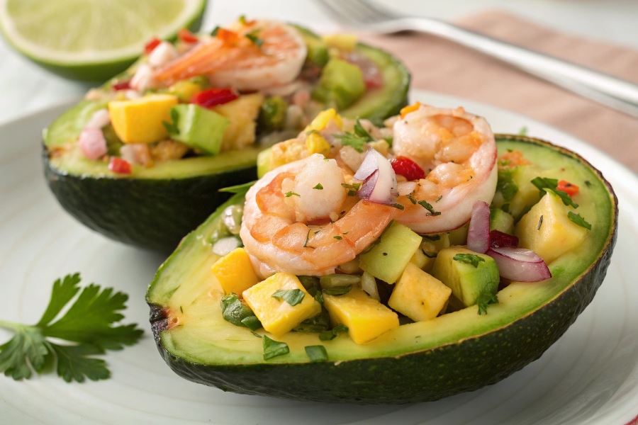 Sałatka z awokado i krewetkami