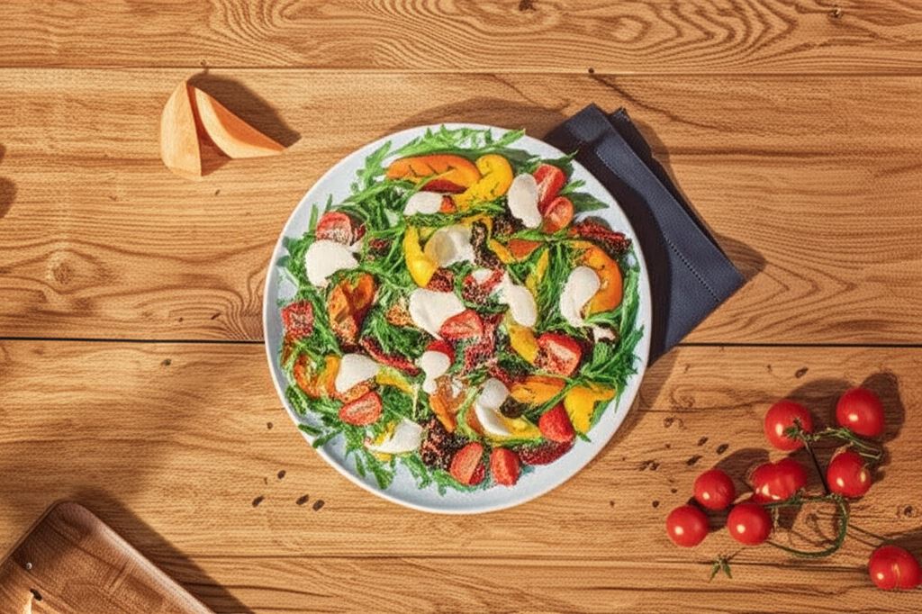 Sałatka z batatami z grilla w sosie z tuńczyka i kaparów