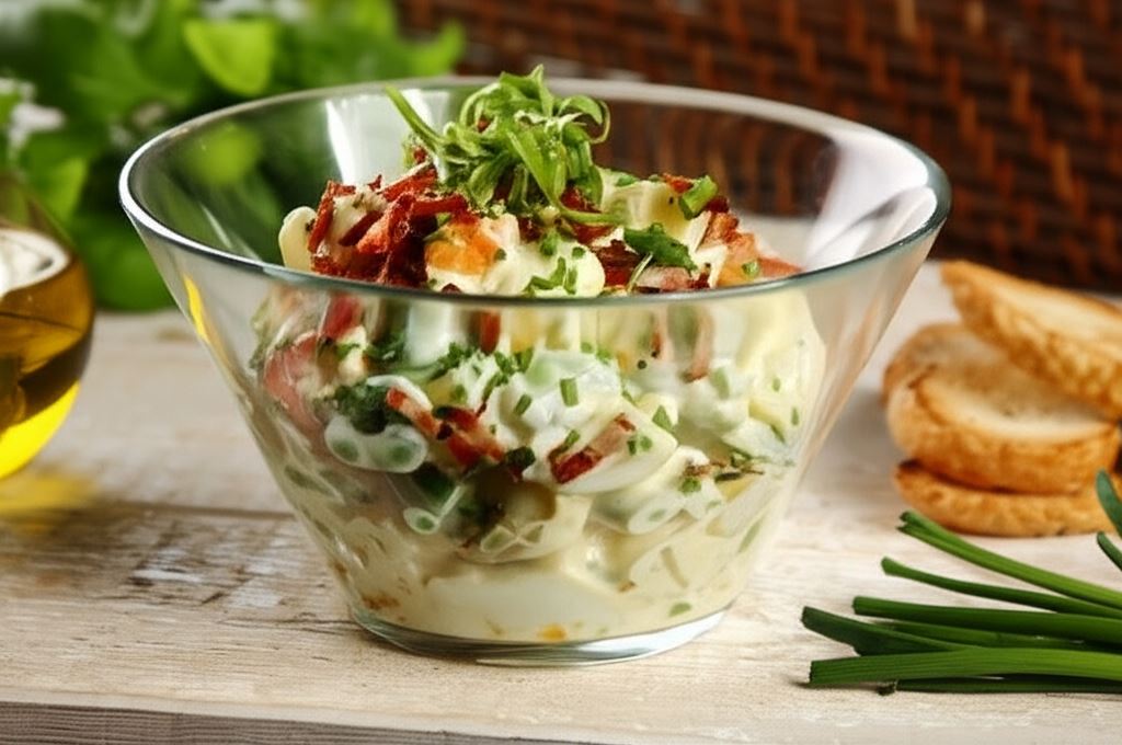 Sałatka z bobem i jajkiem