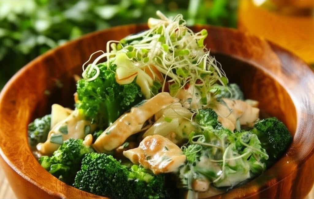 Sałatka z brokułami i kurczakiem