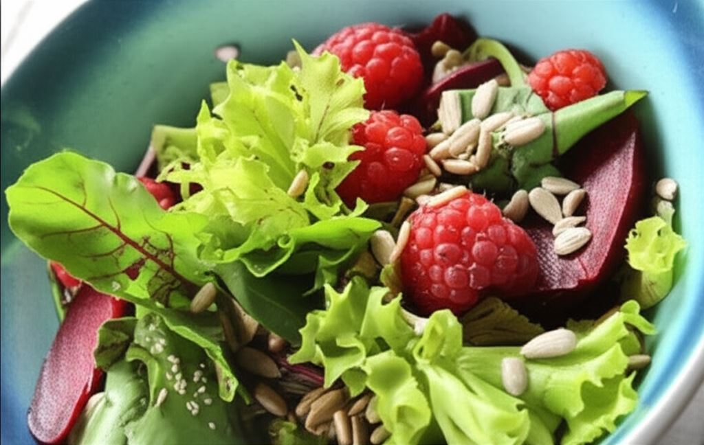 Sałatka z buraczkami i malinami