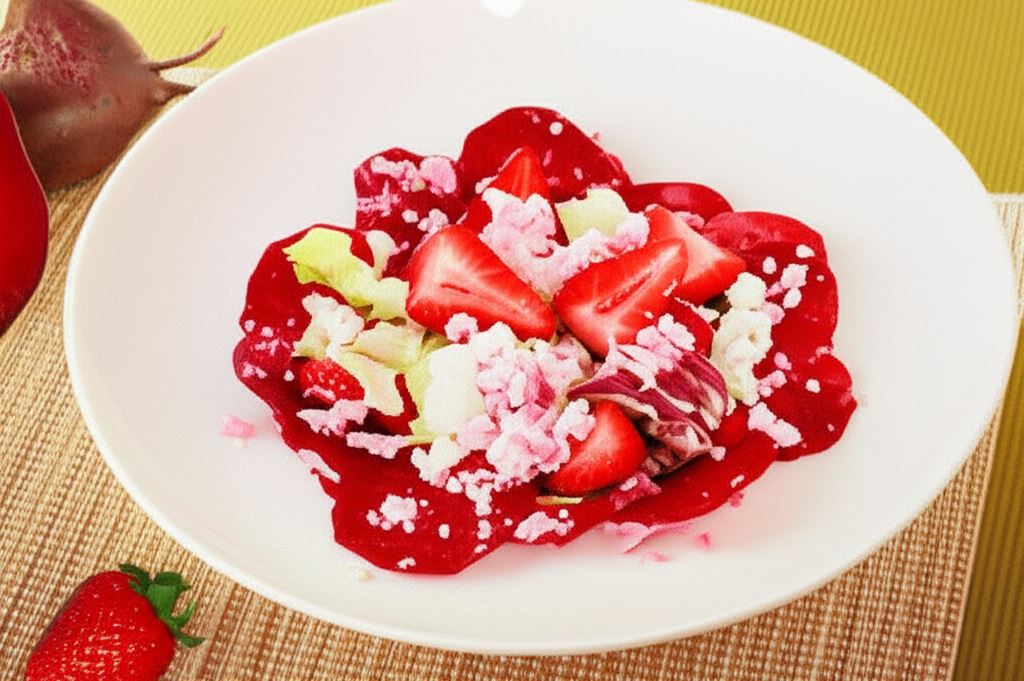 Sałatka z burakiem i truskawkami
