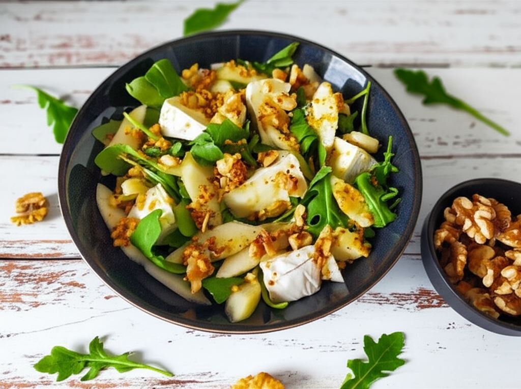 Sałatka z camembertem i gruszką