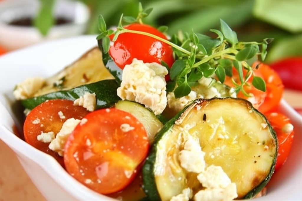 Sałatka z cukinią i serem feta