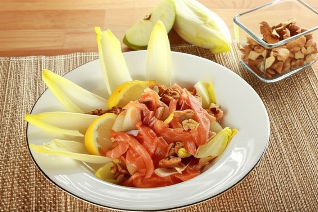 Sałatka z cykorii i orzechów włoskich