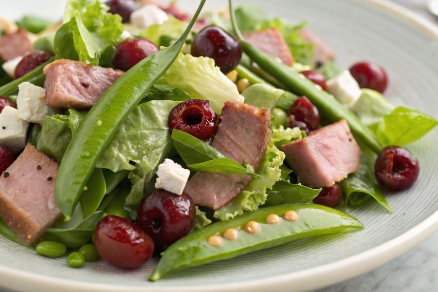 Sałatka z czereśniami