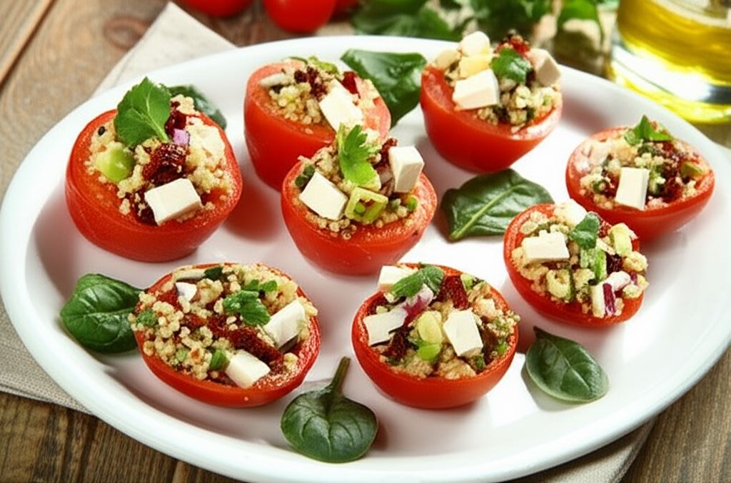 Sałatka z faszerowanymi pomidorami