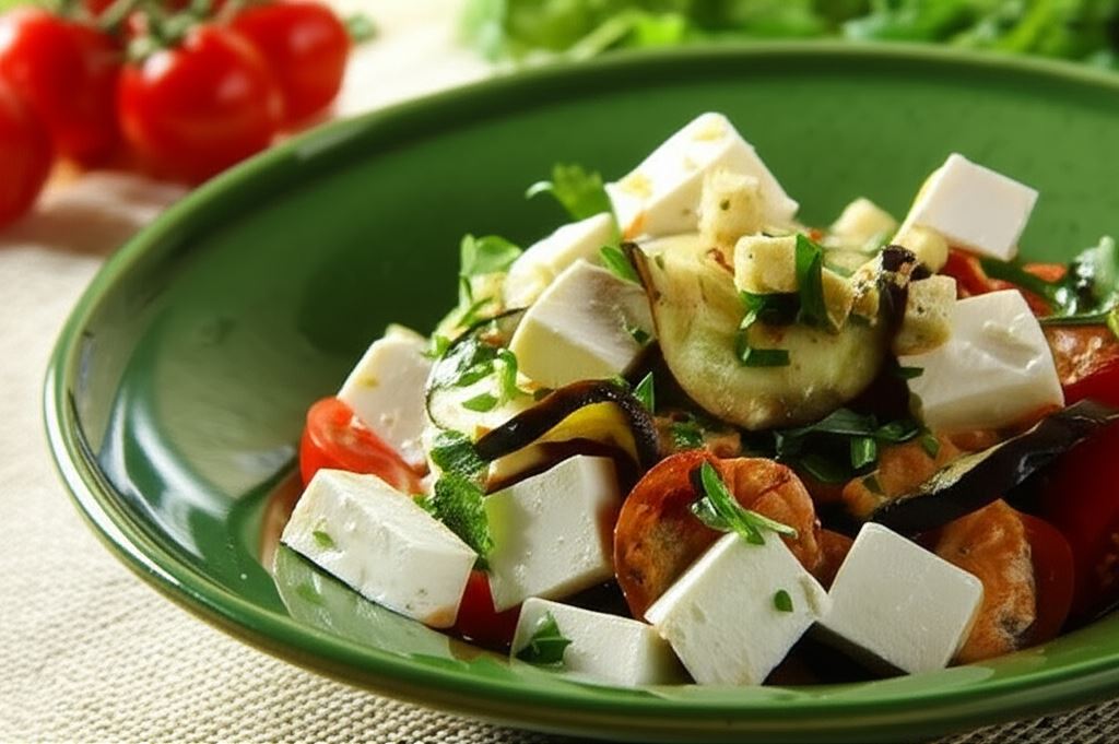 Sałatka z grillowanych bakłażanów