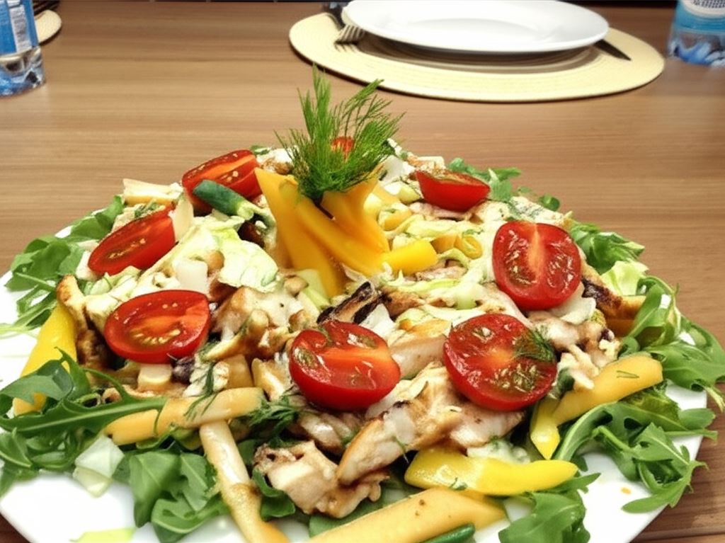 SAŁATKA Z GRILLOWANYM KURCZAKIEM