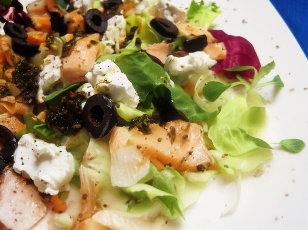 Sałatka z grillowanym łososiem