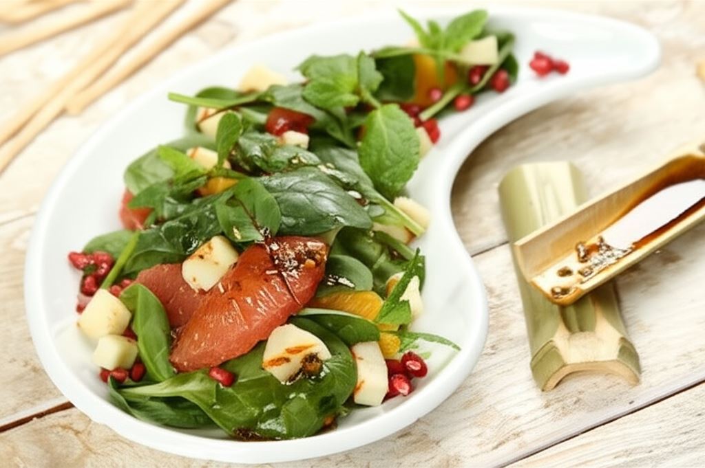 Sałatka z grillowanym serem halloumi