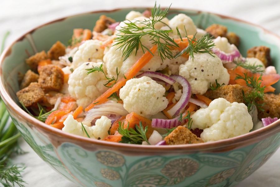 Sałatka z kalafiora i marchewki