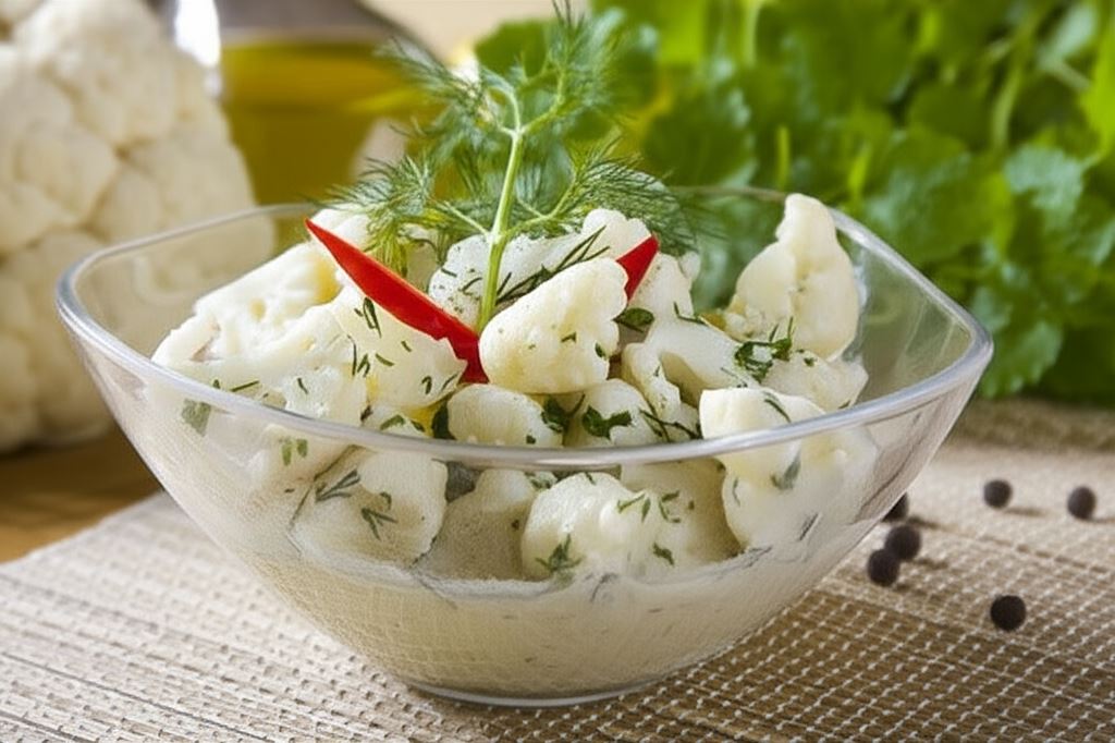 Sałatka z kalafiorem i koperkiem