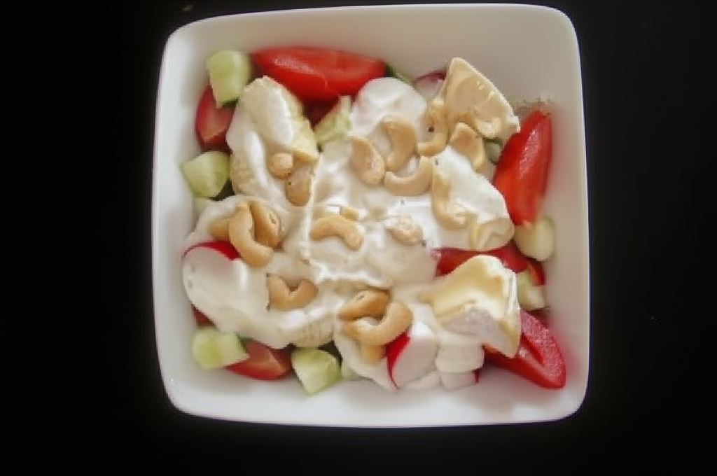 Sałatka z kalarepki polana sosem Cesar