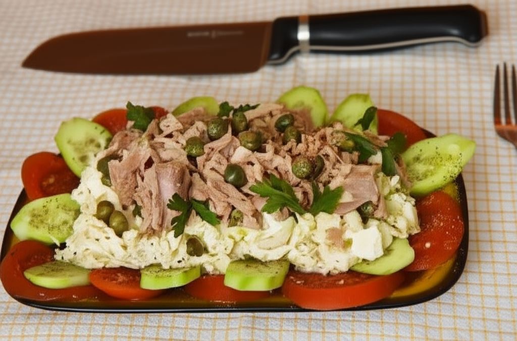 Sałatka z kapusty pekińskiej z tuńczykiem