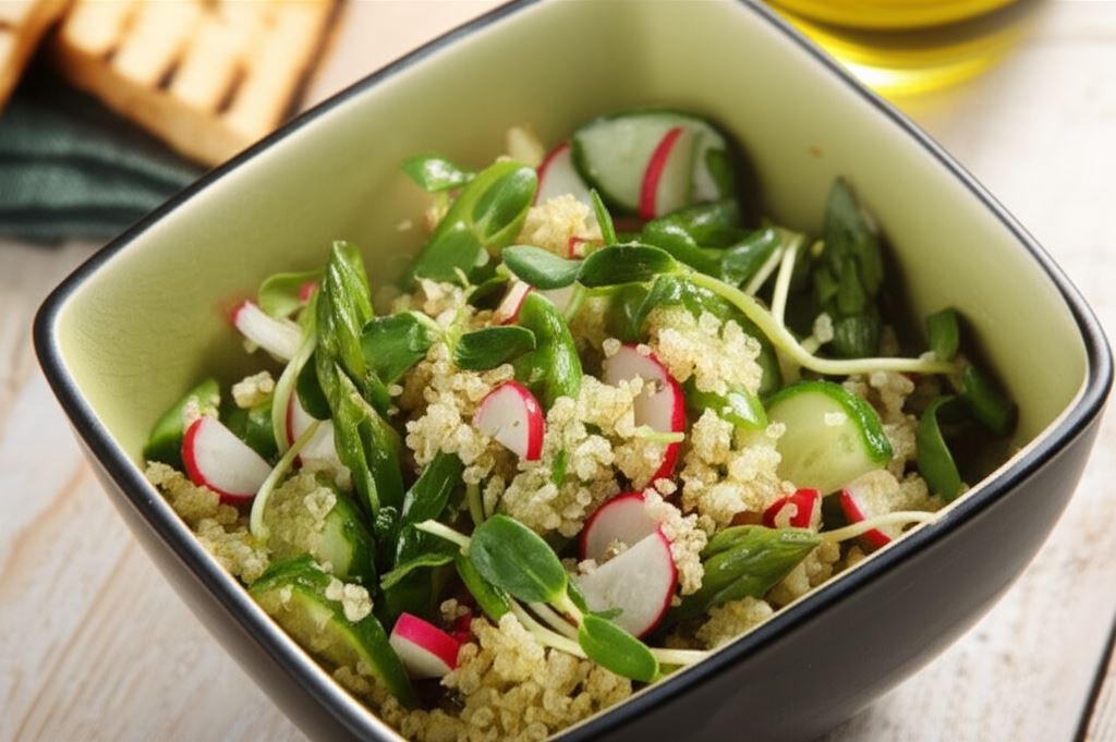 Sałatka z komosą i szparagami